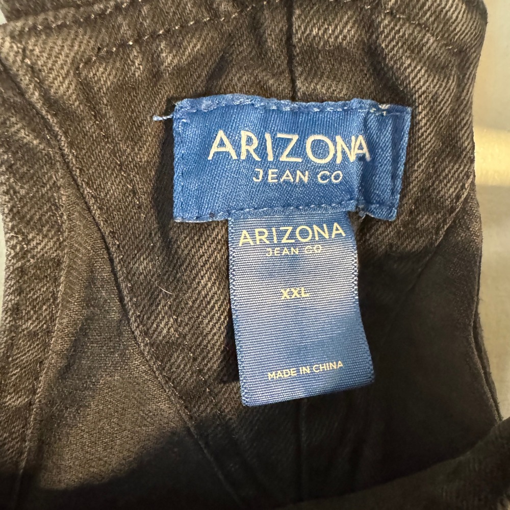 Arizona Jean Co Black Denim Overall Pinafore Dress XXL Womens Grunge Whimsigoth - Picture 4 of 8